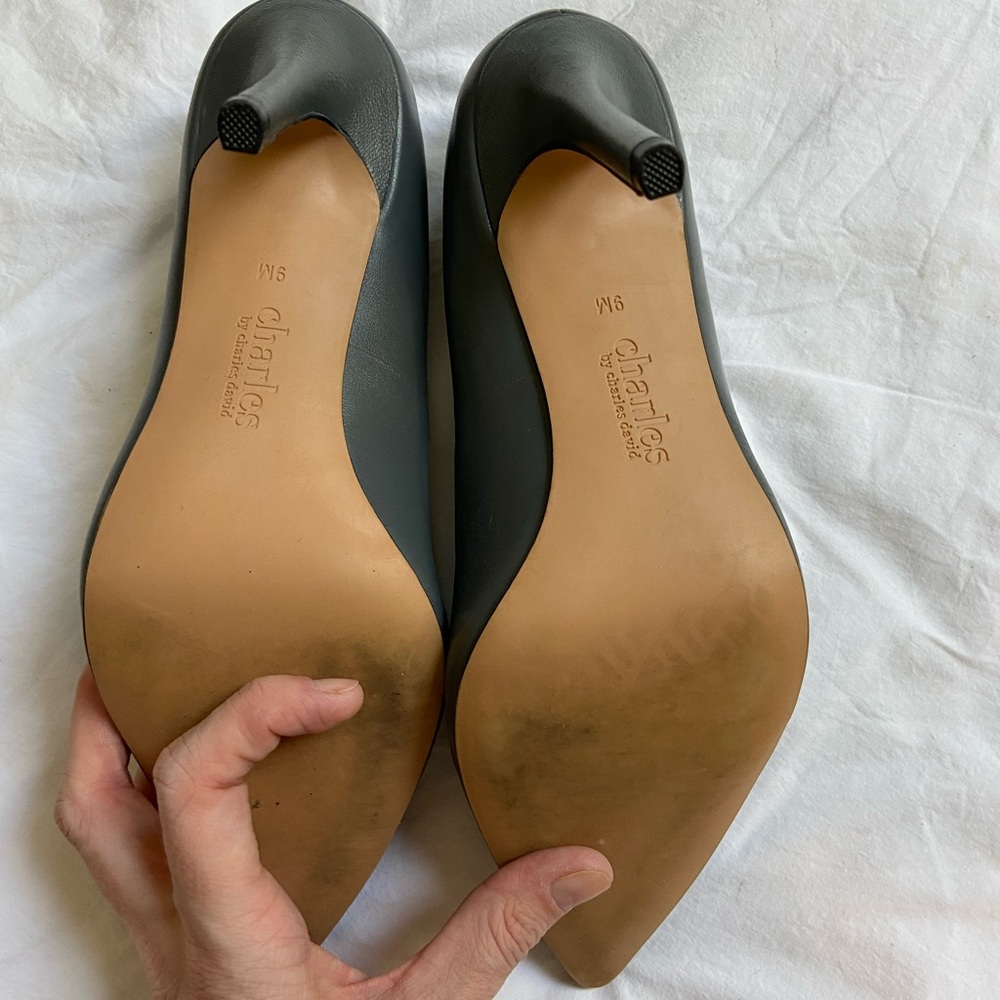 Charles By Charles David Grey Pointed Toe Stilett… - image 5